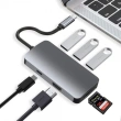 7-in-1 Type C Hub - 3 USB/HDMI/SDC/MSDC/Type C (100w) [ADH006 PD 100W 7-in-1 GREY]