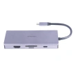 9-in-1 Type C Hub - 3 USB/HDMI/SDC/MSDC/Gb Lan/VGA/Type C (100w) [ADH007 PD 100W 9-in-1 GREY]