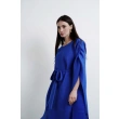 Pleated Cape Dress - Blue