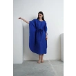 Pleated Cape Dress - Blue