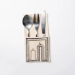 Set of Embroidered Cutlery Covers Inspired by Islamic Architecture and the Symbolic Ramadan Crescent - 6 pcs