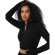 Half-Zip Long Sleeve Crop Top