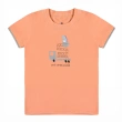 Baby Boy's Cotton T-Shirt &ndash; Crane Truck Print - Light Orange
