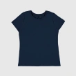 Girls' Basic Cotton T-Shirt &ndash; Crew Neck - Navy Blue