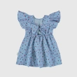 Girl's Cotton Chambray Dress &ndash; Cherry Print - Light Blue