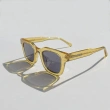 نظارة شمسية- جيمي  للجنسين - أصفر كريستال مع عدسات سموكي