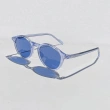 نظارة  شمسية - اليوشن   للجنسين - رمادي ثلجي   وعدسات زرقاء متدرجة