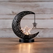 Midnight Crescent Ramadan Decor Piece - Black &ndash; A striking celestial silhouette that captures the essence of the holy month