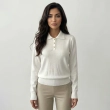 Cozy Women&rsquo;s Knitwear Top With Long Sleeves And Collar Detail