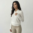 Cozy Women&rsquo;s Knitwear Top With Long Sleeves And Collar Detail
