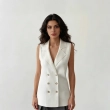 Women&rsquo;s  Classic Vest With Clean Design And Refined Finish, Ideal For Work, Office Chic, And Formal Occasions &ndash; White