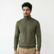 Men's Turtleneck Sweater - Soft Cashmere Blend Pullover with Ribbed Cuffs and Hem - Classic Fit Winter Knitwear