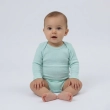 Baby 2-Piece Bodysuit Set &ndash; Long Sleeve Cotton One-Piece with Snap Closures, Soft Ribbed Stretch Fabric for Infants &ndash; Aqua Green