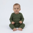 Baby 2-Piece Bodysuit Set &ndash; Long Sleeve Cotton One-Piece with Snap Closures, Soft Ribbed Stretch Fabric for Infants &ndash; Military Green