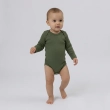 Baby 2-Piece Bodysuit Set &ndash; Long Sleeve Cotton One-Piece with Snap Closures, Soft Ribbed Stretch Fabric for Infants &ndash; Military Green