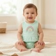 Baby Girls' Sleeveless Cotton Bodysuit &ndash; Shoulder &amp; Bottom Buttoning - Baby Green