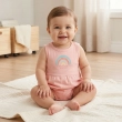 Baby Girls' Sleeveless Cotton Bodysuit &ndash; Shoulder &amp; Bottom Buttoning - Baby Pink