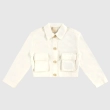 Girls' Twill Jacket &ndash; Structured &amp; Stylish Layer - Off-White
