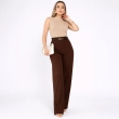Women&rsquo;s High-Waist Tailored Pants with Belt- Bravvi Classic Straight-Leg Trousers - Structured Office to Casual Wear