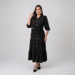 Women&rsquo;s Long Dress - Elegant Full-Length Dress with Flattering Fit - Black