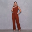Women&rsquo;s Two-Piece Set - Matching Top and Pants Outfit - Soft Comfortable Loungewear or Casual Wear Set - Brown