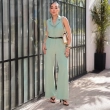 Women&rsquo;s Jumpsuit with Belt- Mavva One-Piece Outfit with Flattering Fit and Adjustable Waist - Casual to Dressy Style Essential