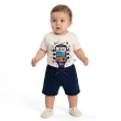 Tip Top Toddler Rock &amp; Roll T-Shirt And Shorts Set &ndash; White &amp; Navy