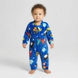 Baby Romper &ndash; Cotton One-Piece with Rocket Print, Soft Crewneck Bodysuit with Snap Closure for Infants &ndash; Blue