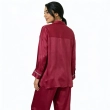 Luxurious Women&rsquo;s Shirt With Decorative Beadwork On Center And Wrists For Formal And Elegant Everyday Looks