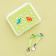 Flex &amp; Lock Flexbox: Blue Dinosaur Edition &ndash; Leak-Proof Silicone Bento Box with Customizable FlexCharmz