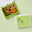 Flex &amp; Lock Flexbox: Blue Dinosaur Edition &ndash; Leak-Proof Silicone Bento Box with Customizable FlexCharmz