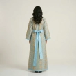 Women's Elegant Regular-Fit Open Kaftan with Belt - Paisley Embroidered Crepe, Festive/Daily Wear