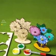Creative Wooden Colouring Bouquet Model &ndash; Interactive Mechanical DIY Kit for Young Artists