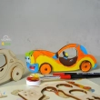 Creative Wooden Colouring Car Model &ndash; Interactive Mechanical DIY Kit for Young Artists
