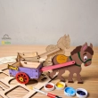 Creative Wooden Colouring Donkey Model &ndash; Interactive Mechanical DIY Kit for Young Artists