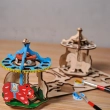Creative Wooden Colouring Merry-go-round &ndash; Interactive Mechanical DIY Kit for Young Artists