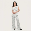 The Polka Muse White Top - Asymmetric Draping - White