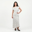 The Polka Muse White Skirt - Fluid Polka-Dot Midi - White