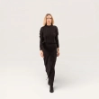 The Astra Ribbed Knit Set - Shirt &amp; Midi Skirt - Black