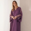 Women's Flowing Maxi Dress - Elegant Evening Wear - Purple