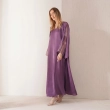 Women's Flowing Maxi Dress - Elegant Evening Wear - Purple