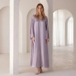 Women's Organza Sleeves Maxi Dress - Elegant Evening Wear -  Lavender