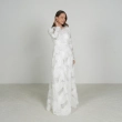 Women's Lace Elegant Maxi Dress - Timeless Purity &amp; Bridal-Inspired Evening Wear - White