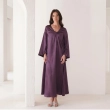 Women's Knot Detailing Maxi Dress - Elegant Evening Wear - Purple