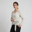 Women's Regular Wrap Shirt - Sophisticated Casual &amp; Elevated Evening Wear - Beige/Black