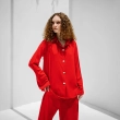 Women's Regular Vibrant Shirt - Effortless Vacation &amp; Stylish Casual Wear - Red