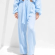 Women's Regular Wide-Leg Pants - Chic Comfort &amp; Elegant Daily Loungewear - Powder Blue