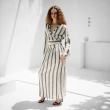 Women's Regular 2-Piece Set - Elegant Brunch &amp; Vacation Style - Indigo Blue