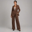 Women's Regular 2-Piece Set - Professional Workwear &amp; Formal Evening Styling - Dark Brown