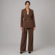 Women's Regular 2-Piece Set - Professional Workwear &amp; Formal Evening Styling - Dark Brown